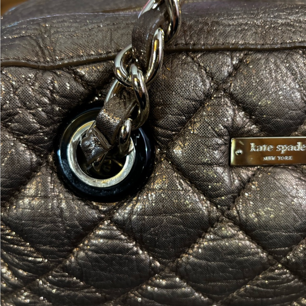 Kate Spade New York Quilted Metallic Leather Satchel - Picture 7 of 16